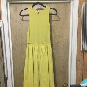 Daily Practice maxi yellow dress with cut outs in the back size medium